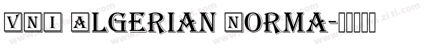 VNI Algerian Norma字体转换